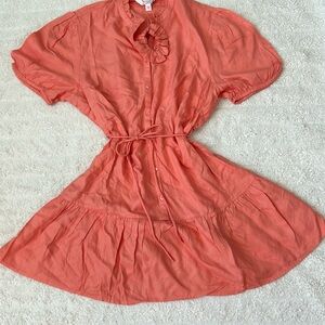 NWT  petites Miss Selfridge short sleeve mini dress with ruffle bottom